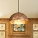 preview thumbnail 74 of 200, Industrial Oversized Metal Dome Pendant Light - Modern Farmhouse 15in - Patina Gold