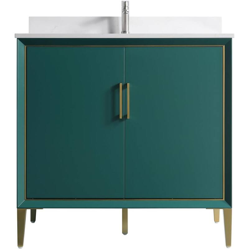 VSD Freestanding Shaker Bathroom Vanity with Cultured Marble Sink