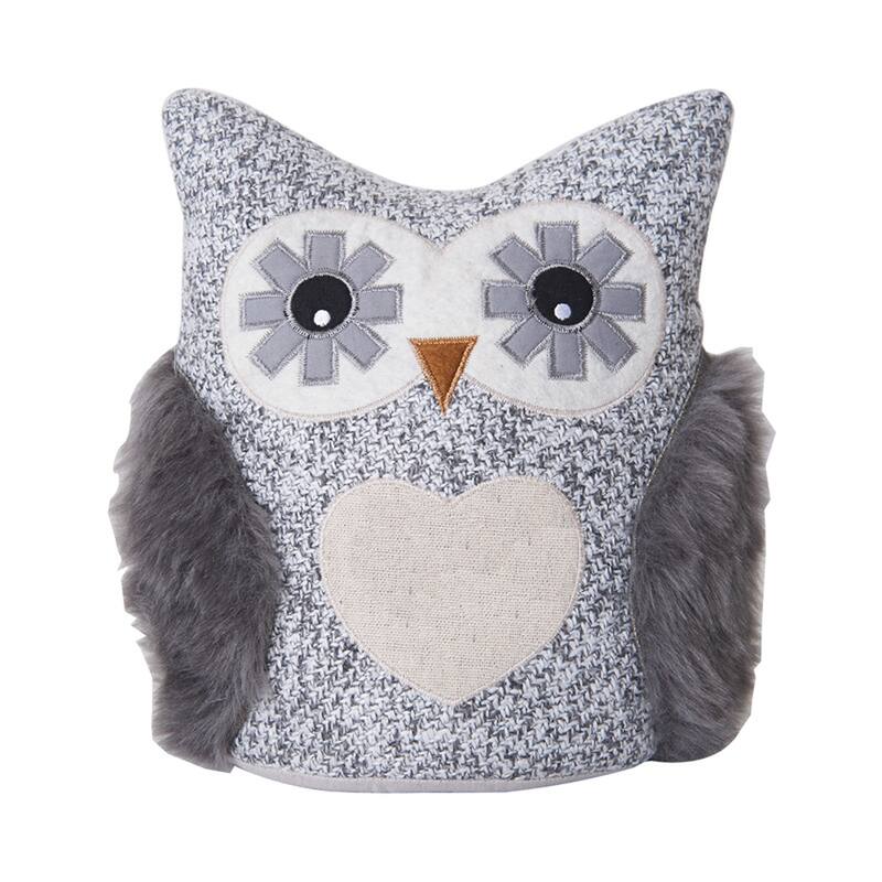 Elements Gray Owl Door Stopper, 9 Inch - N/A