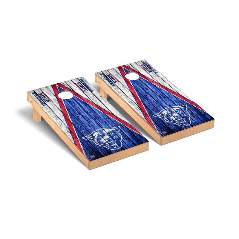 Georgia State Panthers 2x4 Pro Cornhole Boards - V9 - Include Team Bags + Carry Case