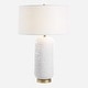 preview thumbnail 1 of 4, Uttermost Iona White Glaze Table Lamp