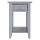 preview thumbnail 2 of 18, Zayden 1-drawer Side Table with Charging Station by iNSPIRE Q Bold