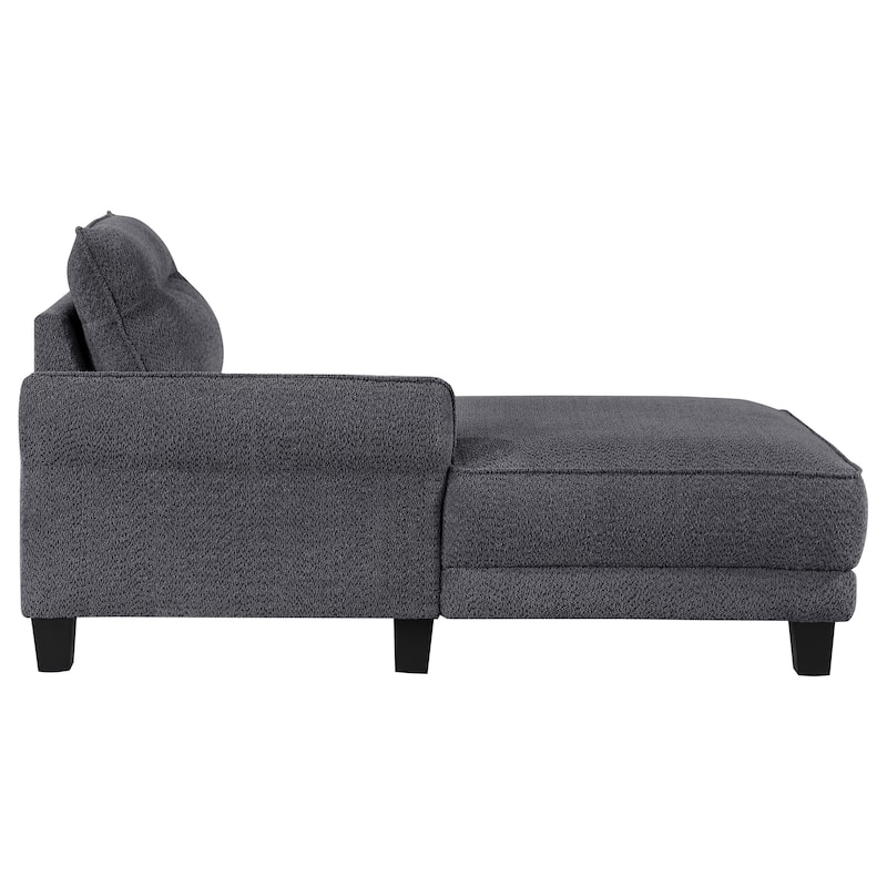 Caspian Upholstered Curved Arm Chaise Sectional Sofa