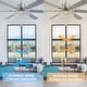 preview thumbnail 6 of 18, Cusp Barn 65" Ceiling Fan with Light and Remote,Modern Gorgeous Crystal Light Fixture,Silent Reversible Motor Fan Light,6-Speeds
