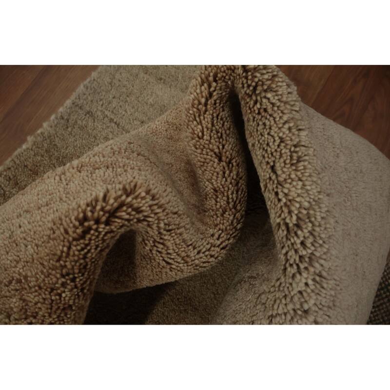 Hand Knotted Oriental 100% Wool Carpet Tribal Contemporary Beige & Ivories Gabbeh Area Rug - 6' 0'' X 4' 2''