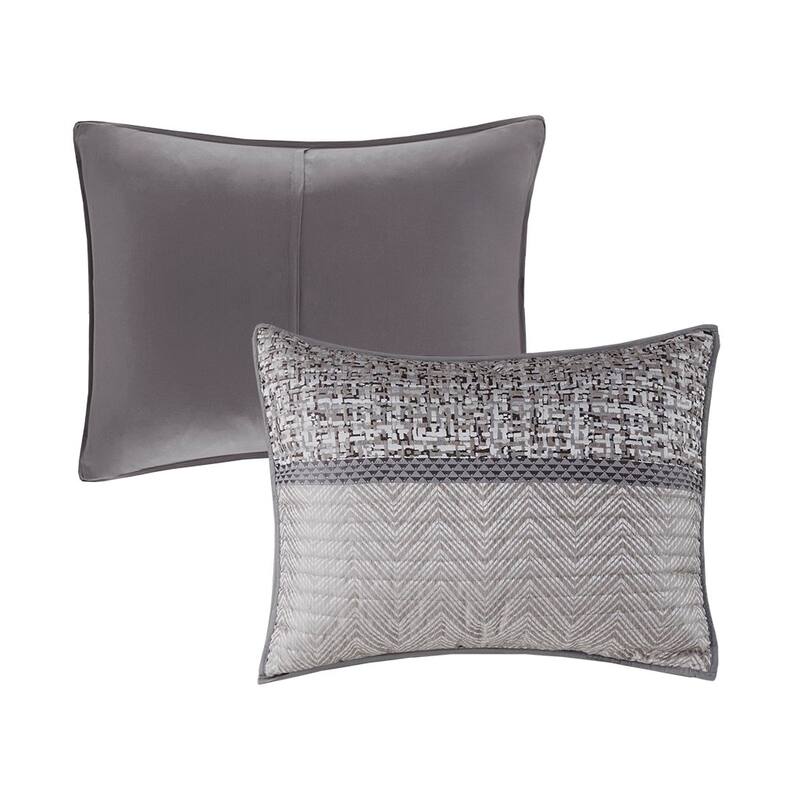 GDF Studio - Rhapsody Reversible Jacquard Quilt Set with Decorative Pillows