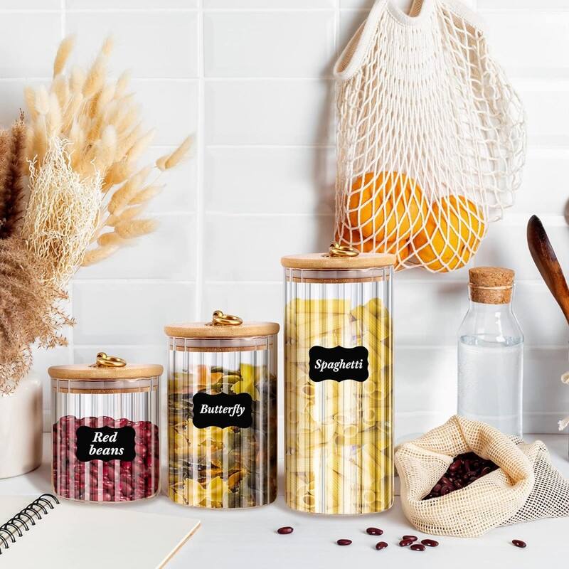 Storage Jars Decorative Coffee Bar Container Kitchen Glass Canister