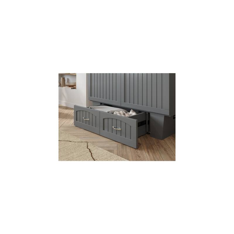 Murphy Bed Chest - Storage Drawer & USB Charger - Space Saving Furniture