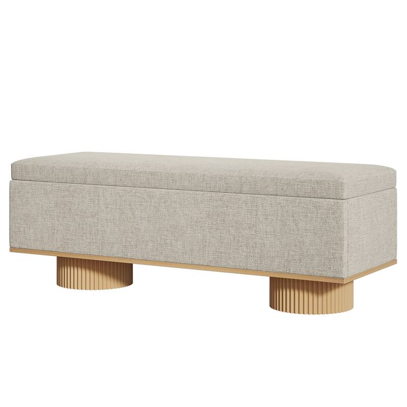 Entryway Flip Up Shoe Storage Bench with Padded Seat Cushion