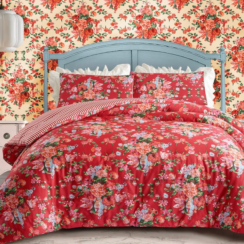 Garden Society Cotton Sateen Reversible Comforter Set by JG Co. by Amie and Jolie Sikes - Twin - Twin XL - 2 Piece