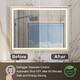 Wall Mounted Back Light Bathroom Framed LED Mirror Anti- Fog With Dimmable Light Touch Sensor And Memory Function