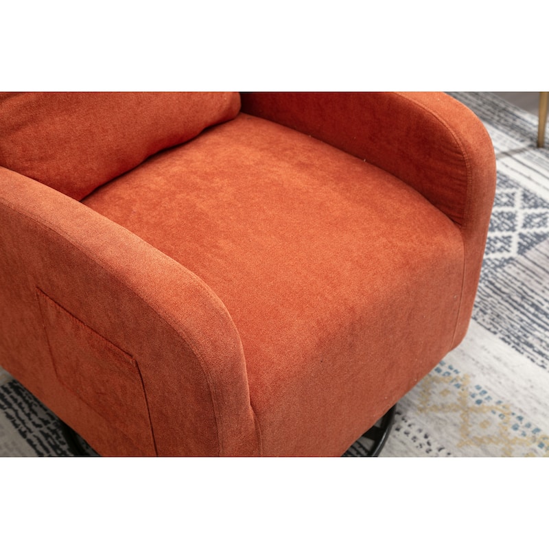 Rocking Chair, High Backrest Upholstered Swivel Gliders Rocking Armchair, Rocking Chair Nursery with Thick Padded Cushion