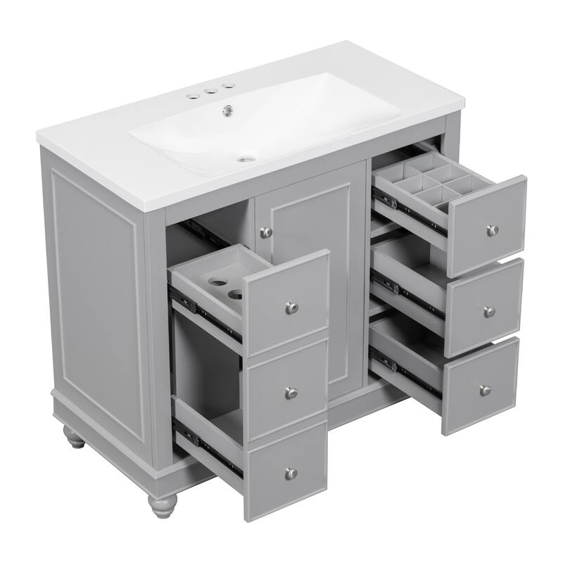 36" Gray Bathroom vanity