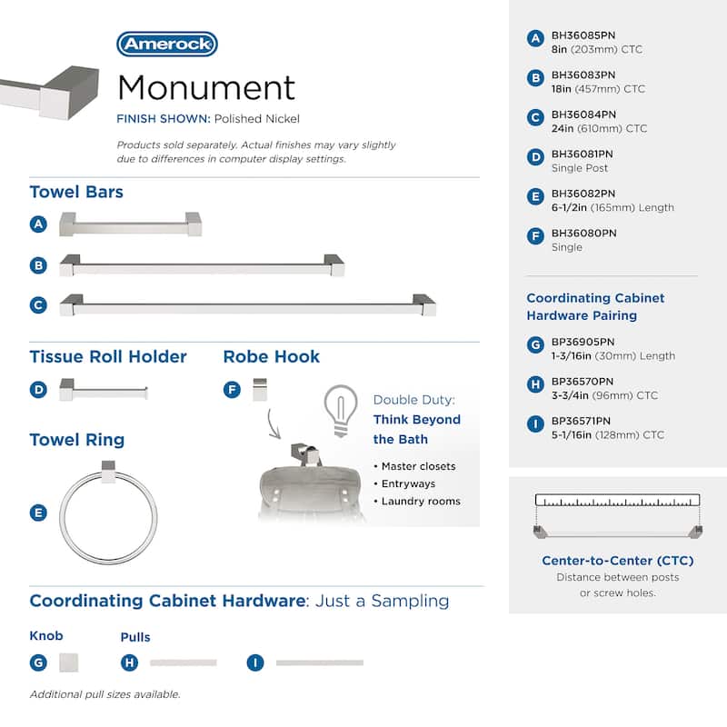 Amerock Monument Single Robe Hook