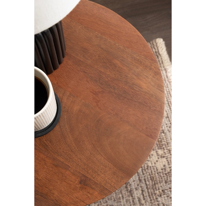 Kate and Laurel Ardentown Round Wood Side Table