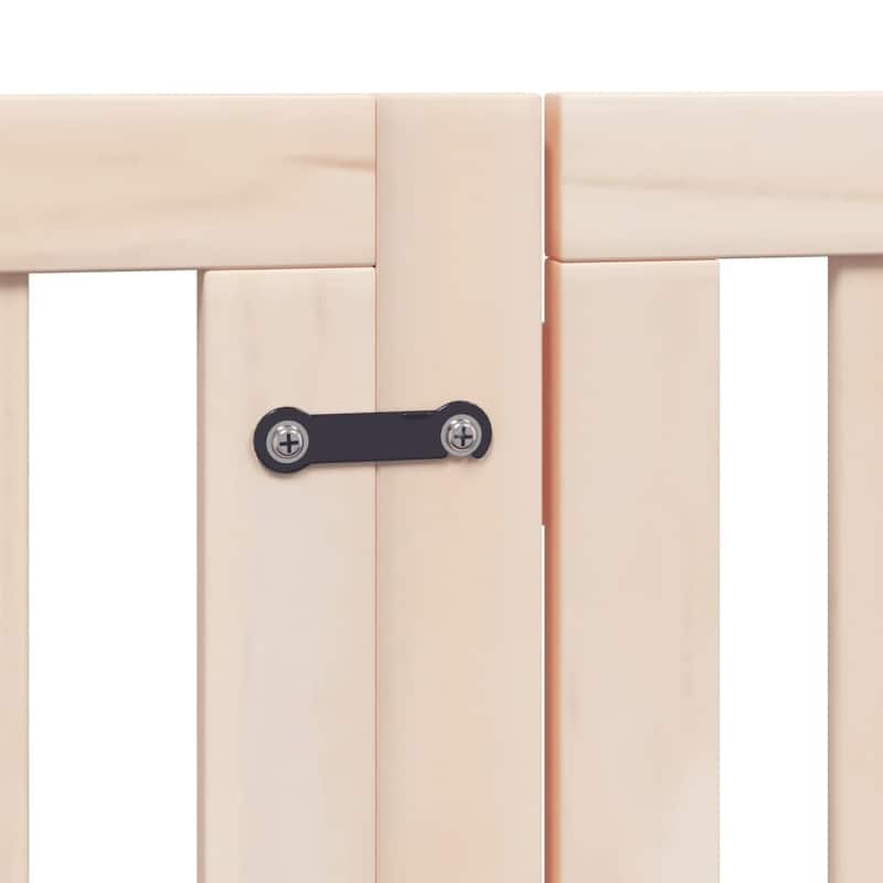 vidaXL Dog Gate Poplar wood Foldable Dog Gate Rectangular