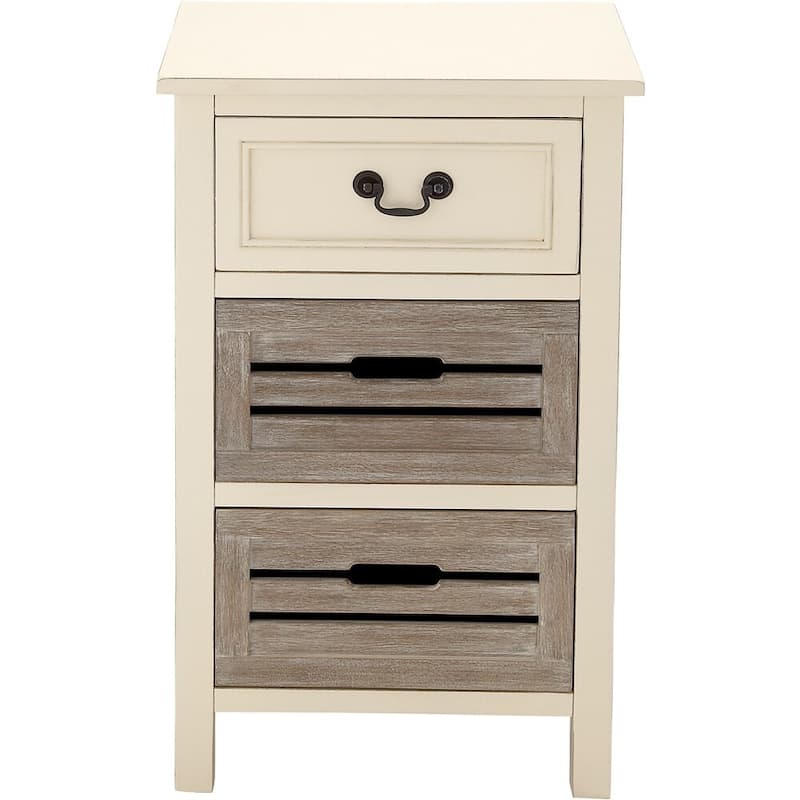 The Gray Barn Miranda 3-drawer Solid Wood Two-tone Nightstand