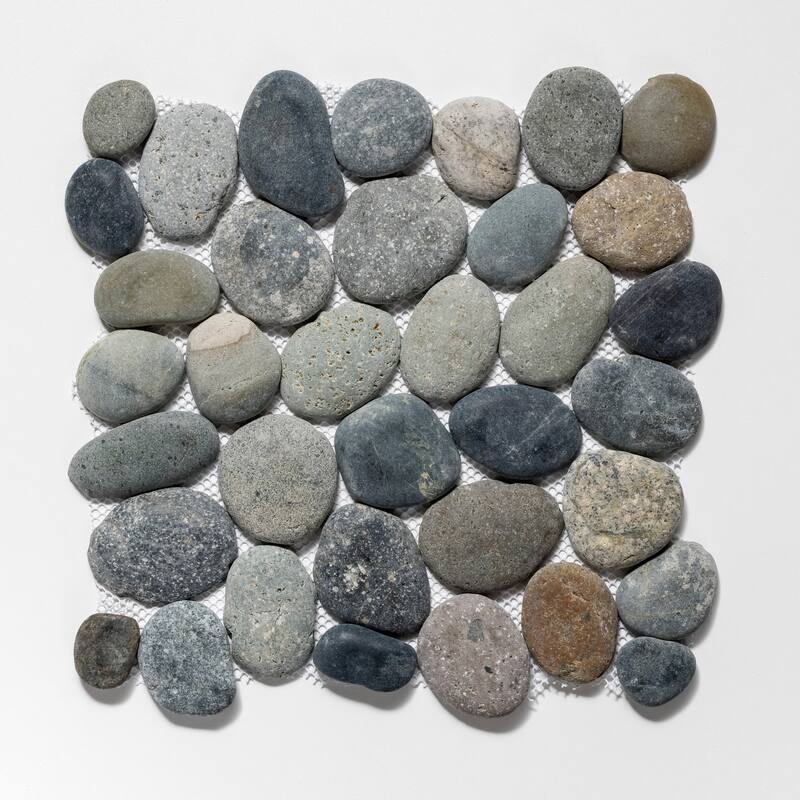 Classic Pebble 11 in. x 11 in. Mesh-Mounted Mosaic Wall and Floor Tile