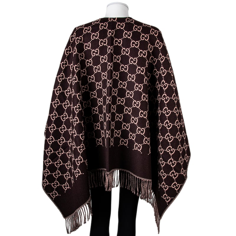 Gucci GG Wool Jacquard Cape