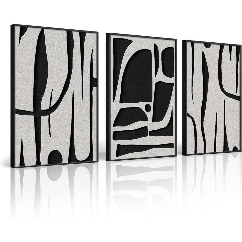 Modern Minimalist Line Canvas Art Work Prints Black Painting Wall Art