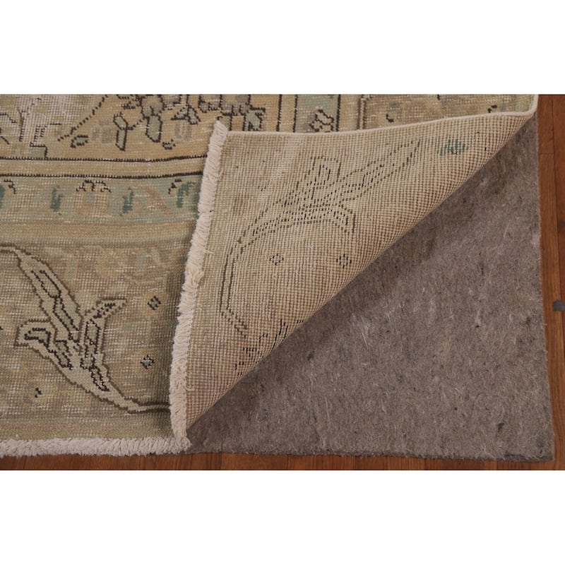Geometric Tabriz Persian Vintage Rug Handmade Traditional Wool Carpet - 9'2" x 12'5"