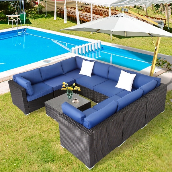 Kinbor Patio Sectional Sofa All-weather Rattan Chat Set. Opens flyout.