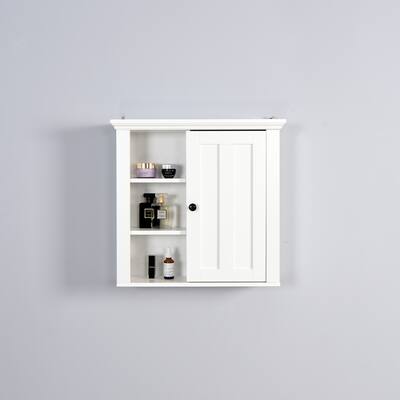 Bathroom Cabinet Wall Mounted Storage Cabinet with Door, Over The Toilet Medicine Wall Cabinet for Kitchen Pantry