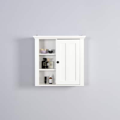 Wooden Wall Cabinet with a Door