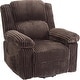 preview thumbnail 1 of 5, Recliner Chair Corduroy Manual Recliner Sofa Hles Pillow-Top Armrests Thick Cushions Side Pockets 400 Lb Weight Brown