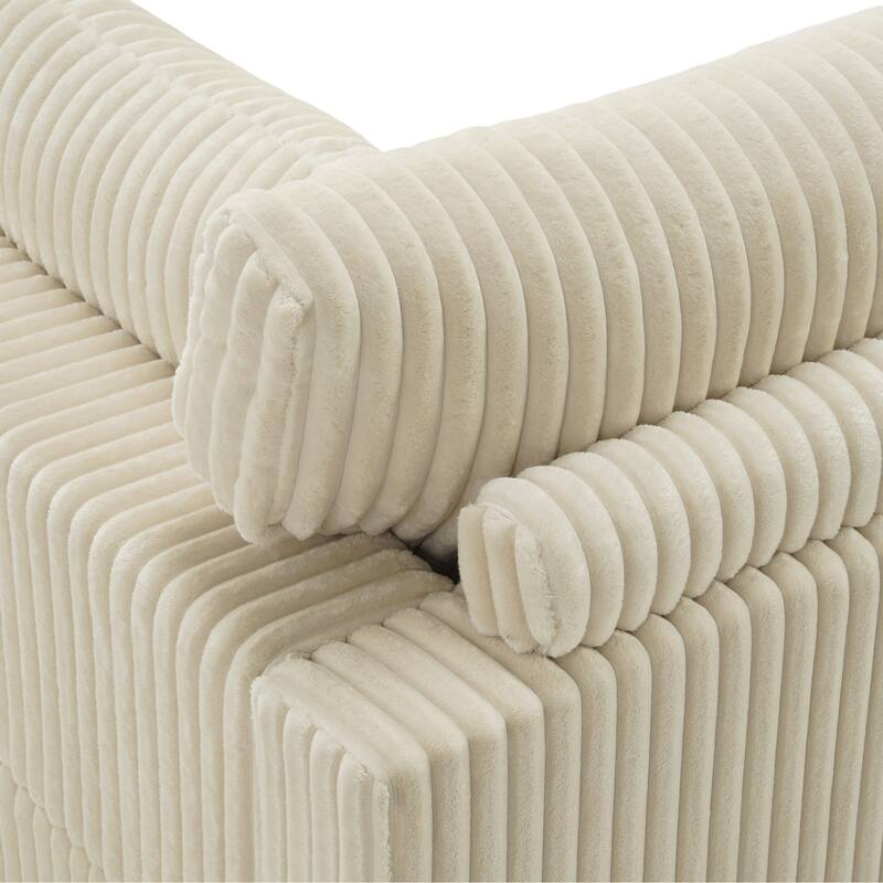 Plush Cloud Couch Modular Sectional Sofa with Ottoman