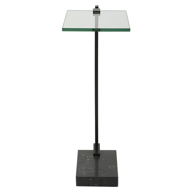 Uttermost Butler Black Accent Table - 11"W x 23.5"H x 8"D