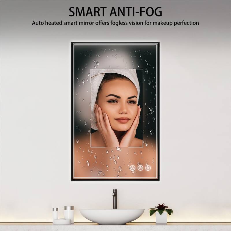 Fogless Color and Brightness Adjustable LED Mirror