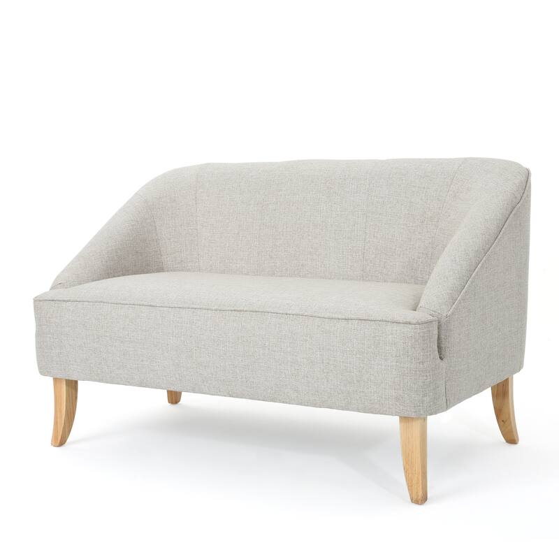 Loveseat Sofa Recliner Sofa with Birch Legs, Comfortable 2-Seater Fabric Couch Accent Sofa for Living Room