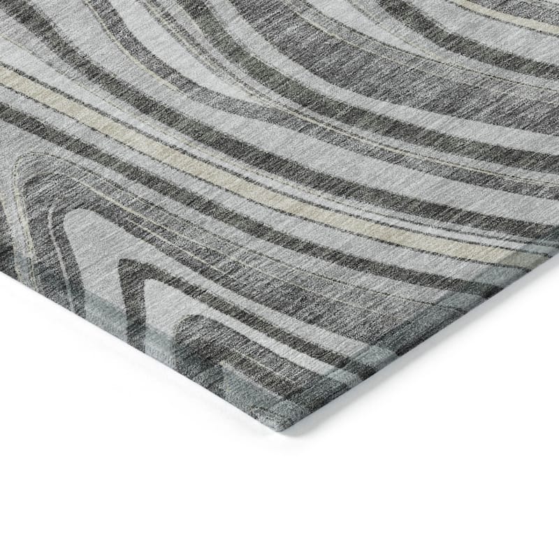 HomeRoots Abstract Transitional Rectangle Outdoor Rug