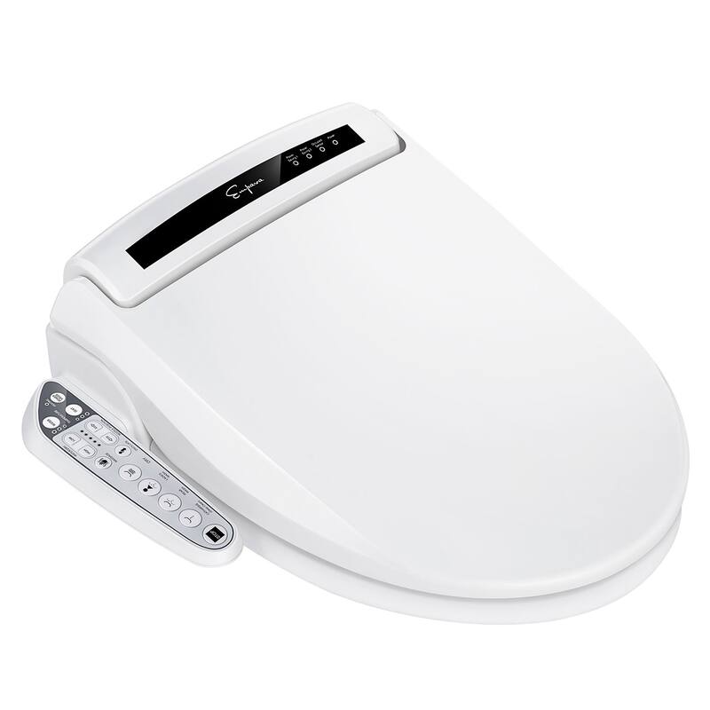 Empava Advanced Smart Electric Bidet Seats for Elongated Toilets - Heated Toilet Seat - Warm Air Dryer - Temperature Control