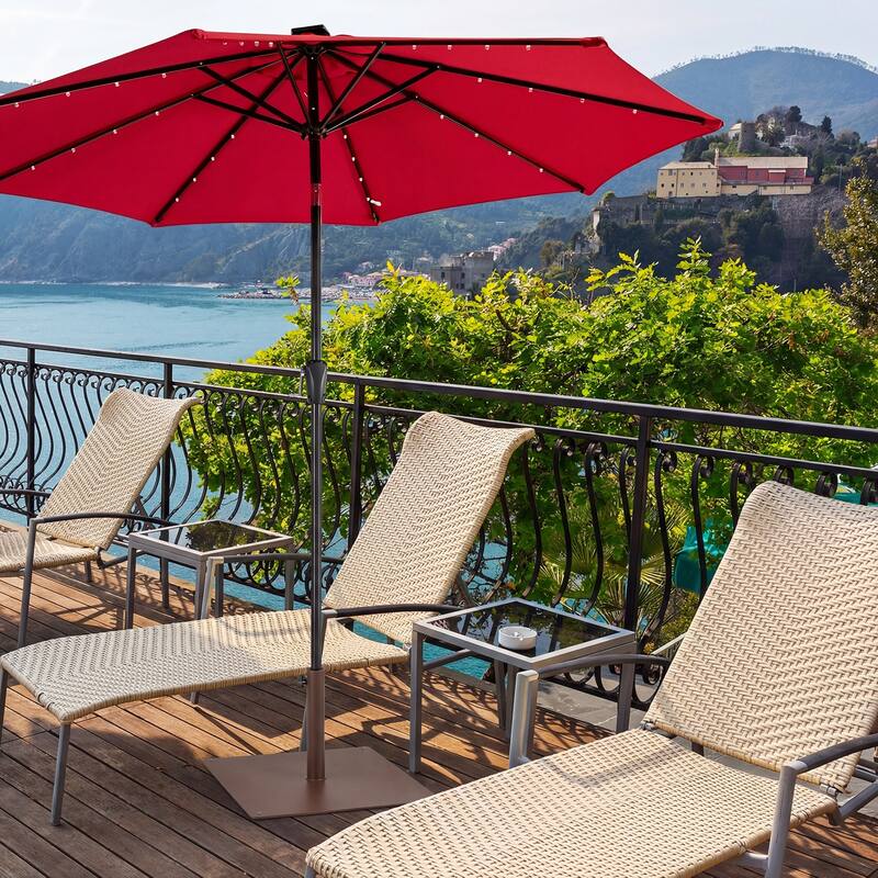 Gymax 25'' Square Patio Umbrella Base Weighted 42 LBS Outdoor Market