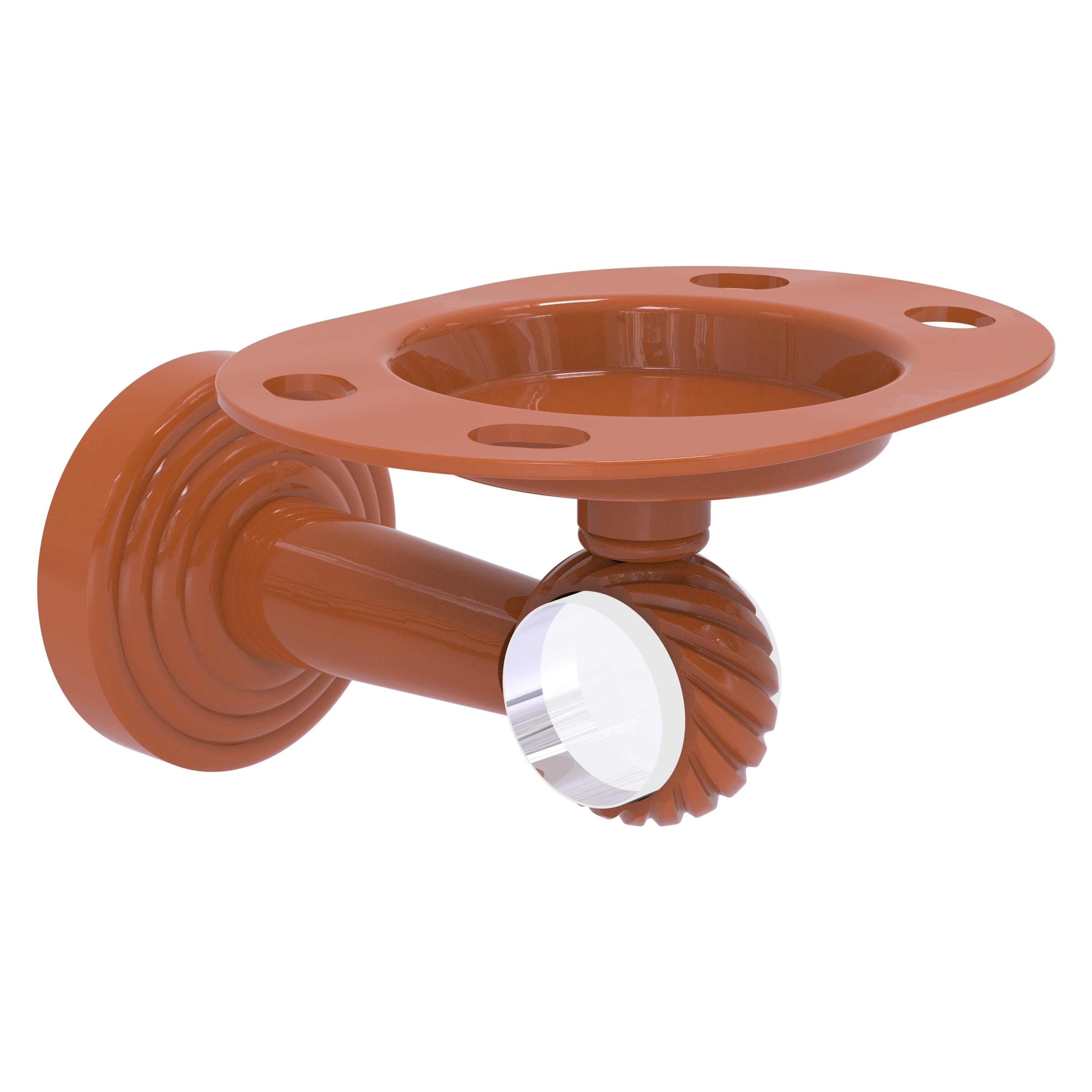 Allied Brass Pacific Beach Collection Tumbler and Toothbrush Holder with Twisted Accents