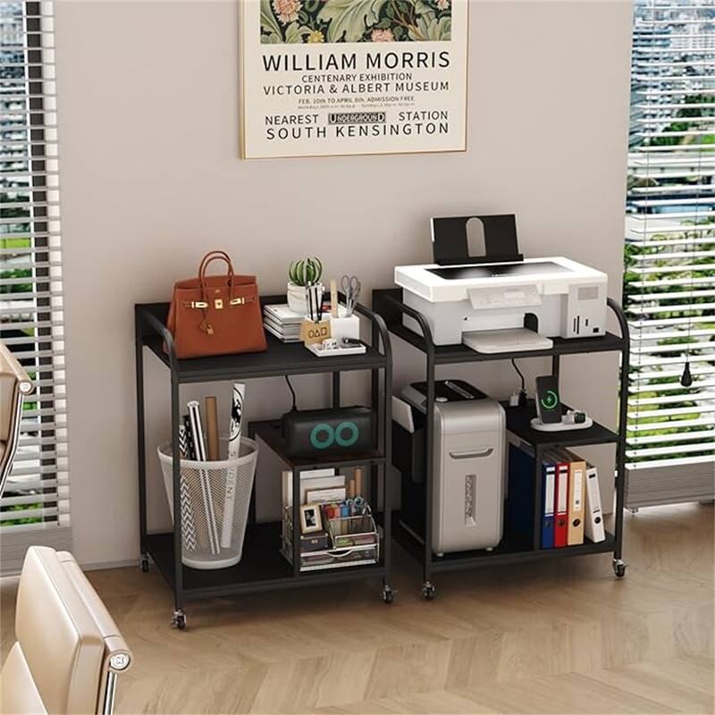 Printer Stand with Wheels Large Printer Stand with Storage for Office and Home - ‎34 x 20 x 4.5 inches