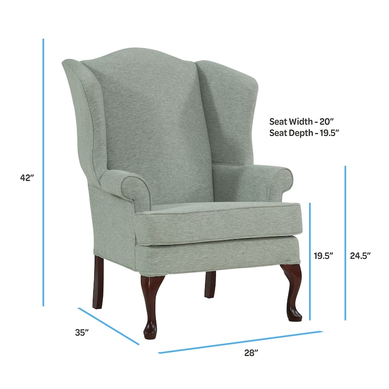 Muriel Wingback Queen Anne Accent Chair by Greyson Living