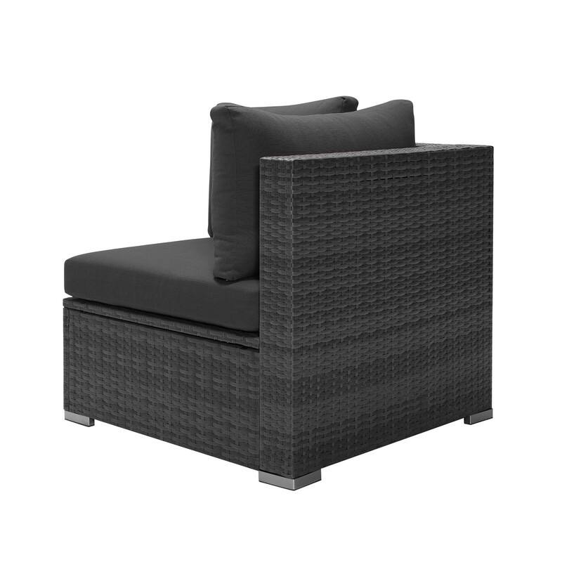 FINCATI Outdoor Sectional Conversation Set, 500 lbs Wicker Deep Seating Set, Loveseat/ Corner/ Ottoman Selectable
