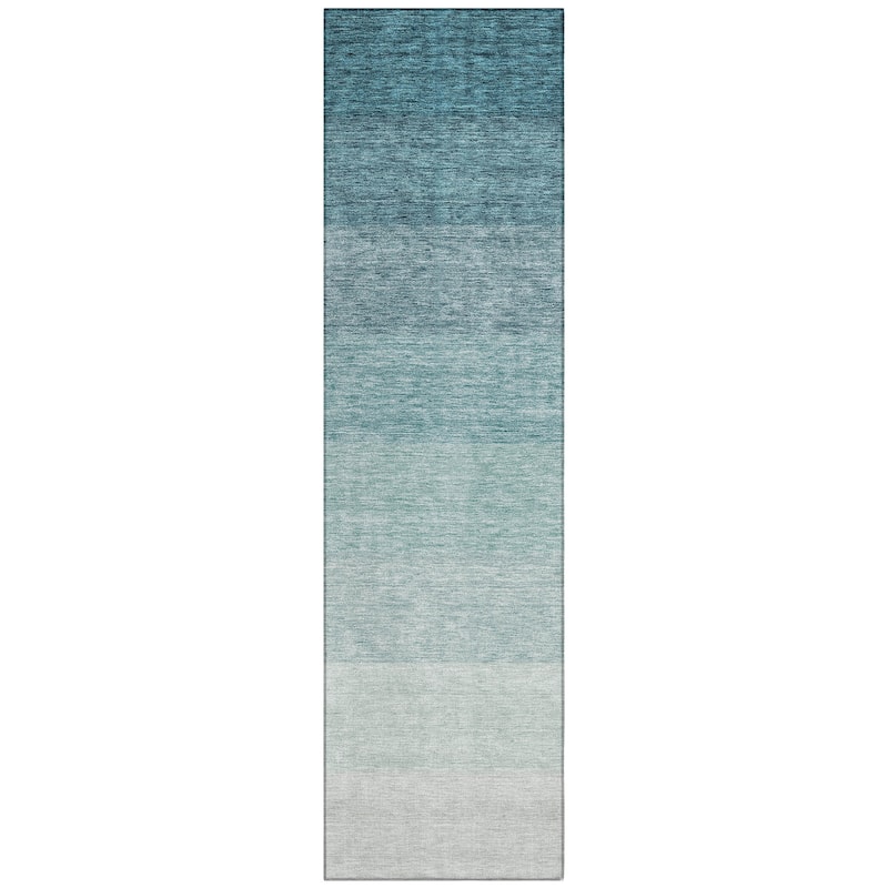 Machine Washable Indoor/ Outdoor Chantille Ombre Solid Rug