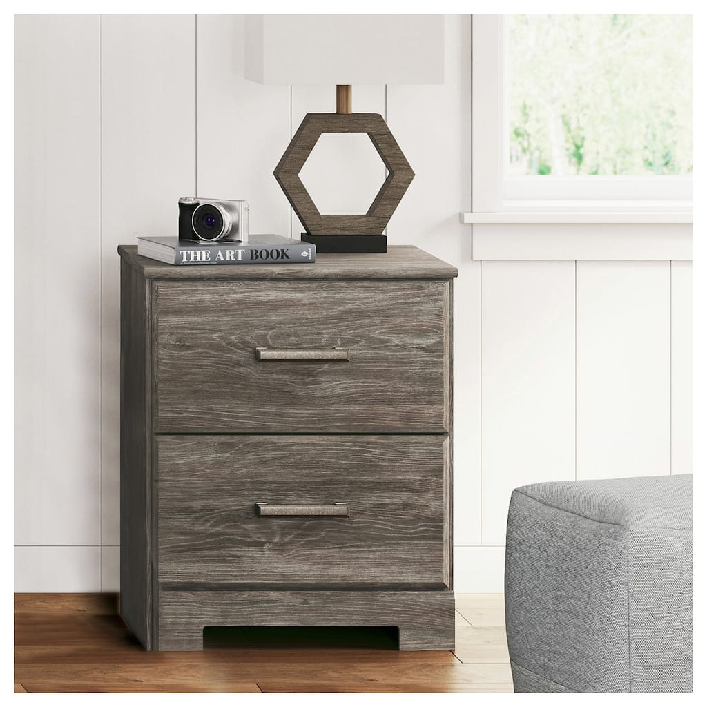 Ralinksi Gray Two Drawer Nightstand