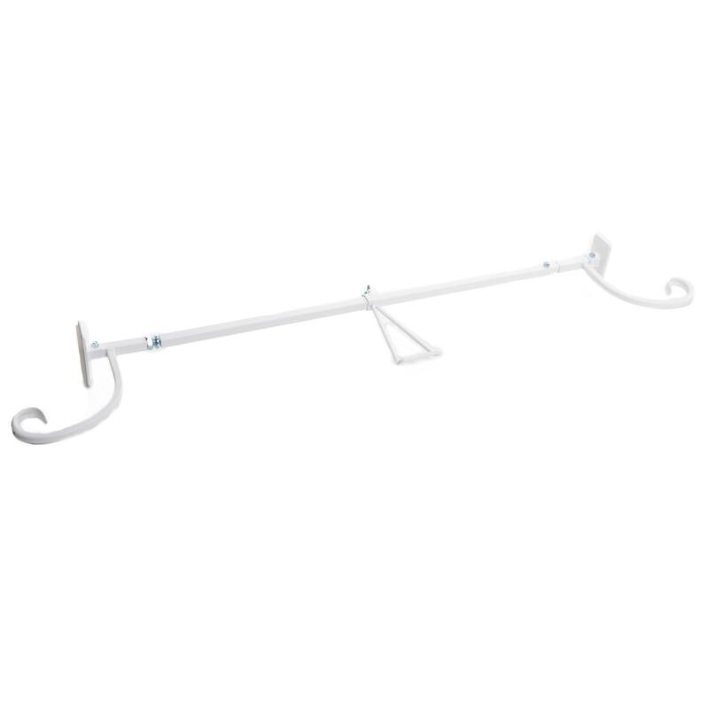 Slim Adjustable Width Single-door Garland Hanger - White