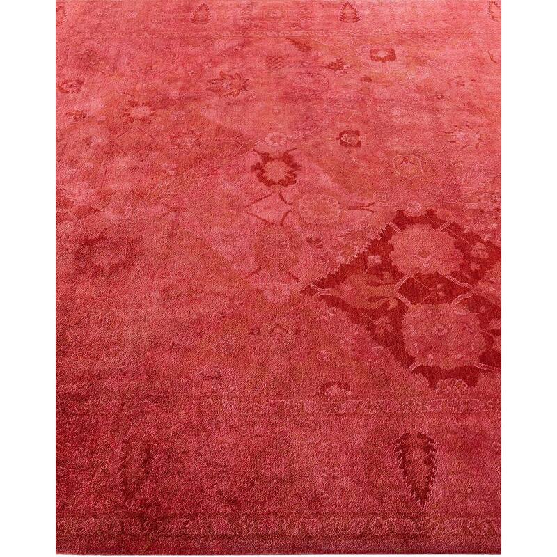 Overdyed, One-of-a-Kind Hand-Knotted Area Rug - Pink - 6' 1" x 9' 1"