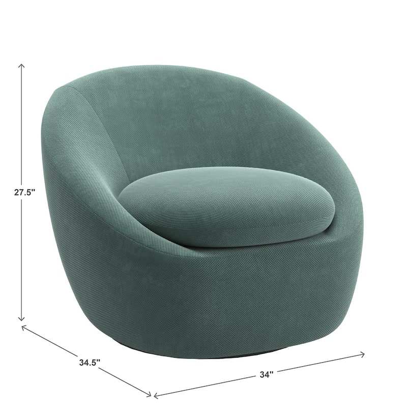 Thessa Chenille Swivel Accent Chair by iNSPIRE Q Modern