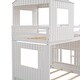preview thumbnail 14 of 39, Full double wooden bed with slide and guardrail, antique grey