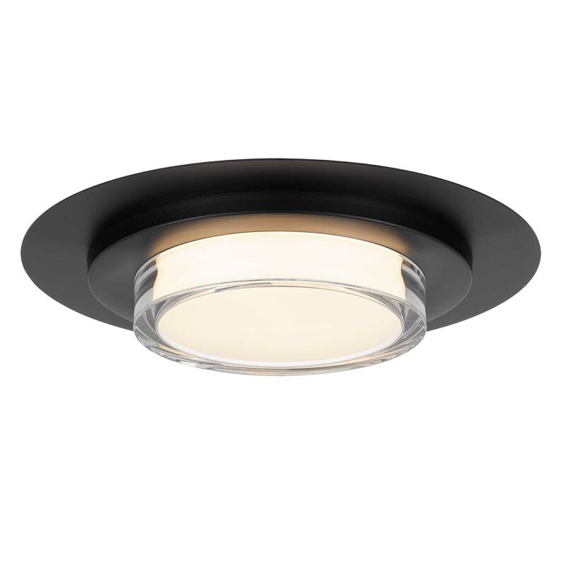 16 inch Square Black Integrated LED Flush Mount