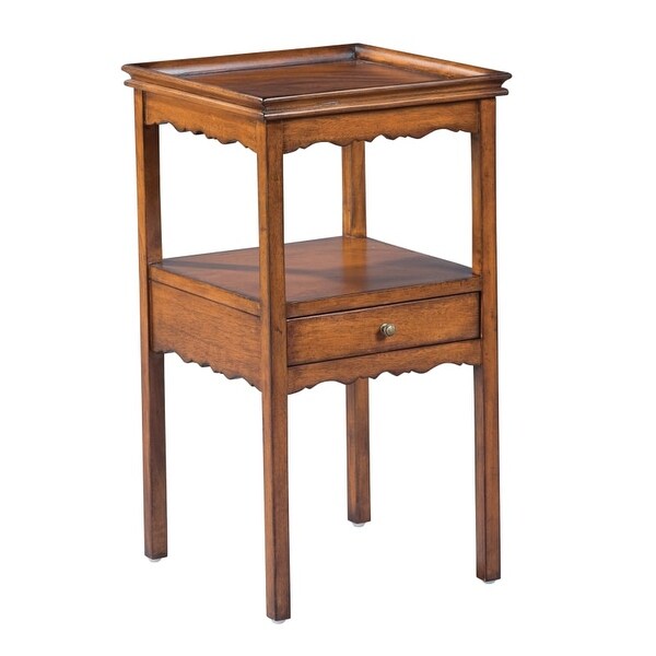 Hekman 81063 15 Inch Wide Wood End Table With Lower Shelf Hekman 81063 15 Inch Wide Wood End Table With Lower Shelf