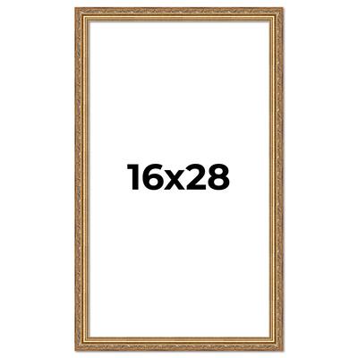 16x28 Frame Red Solid Wood Picture Frame Width 1.75 Inches | Interior Frame Depth 1 13/16 Inches