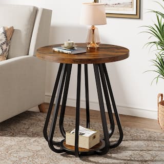 2-Tier Small Round Side Table